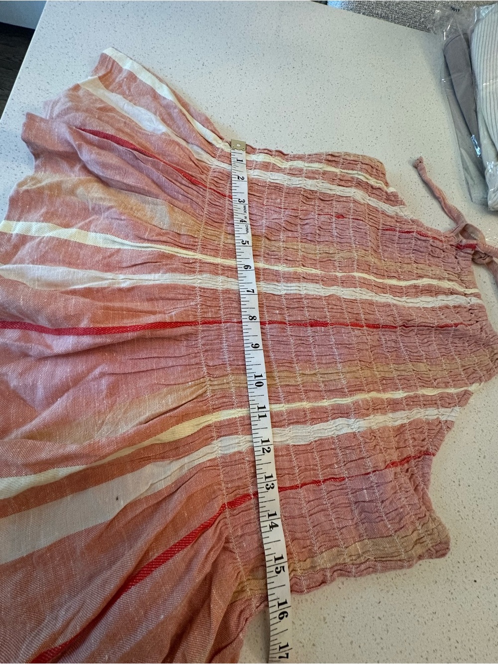 miami Pink & White Striped Smocked Halter Top - Picture 3 of 4
